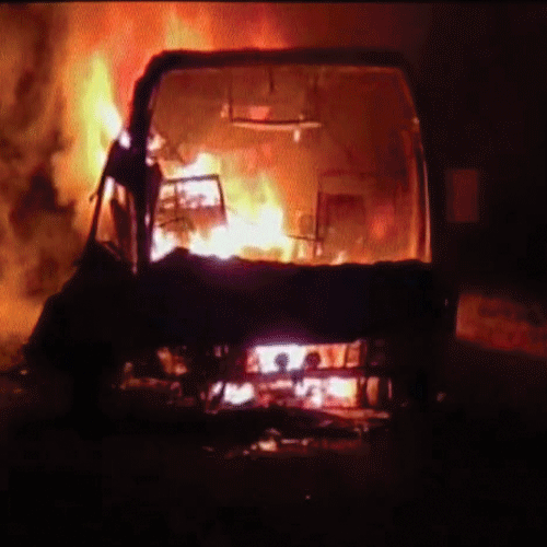 45 passengers charred to death as Volvo bus catches fire in Hyderabad