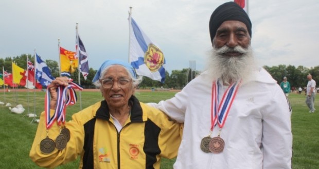 98 years old Sikh Mother and 75 yrs old Son Champions in Canadian Masters Track and Field Championship held in Regina