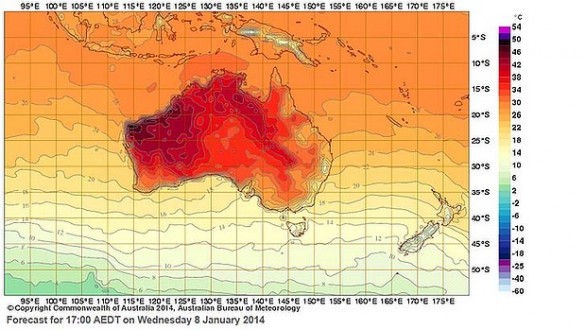 WA forecasts for a national heat record for 50 degrees