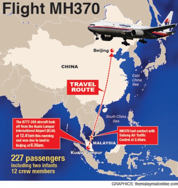 Malaysian Plane With 239 on Board Missing on Flight to Beijing