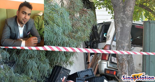 Punjabi Truck Driver dies as fruit truck crashes into front yard of house in Hampton