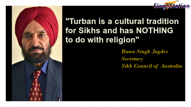 ‘Turban is a cultural tradition for Sikhs and has nothing to do with religion’, says Sikh Council of Australia