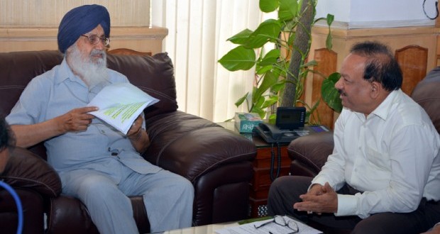 prakash-singh-badal-meeting-dr-harshvardhan