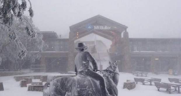 Image via Mt Buller resort, which received 23cm of snow ahead of the boy's disappearance yesterday