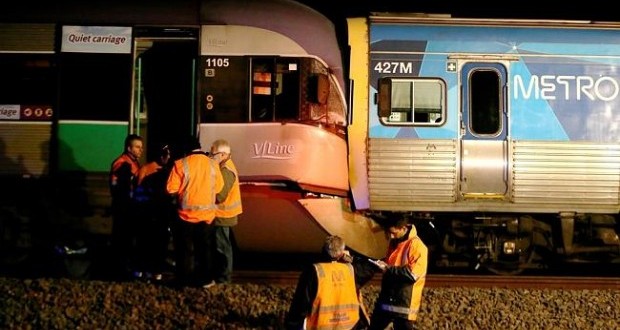 Several passengers injured after V/Line and Metro trains collide in Melbourne’s west