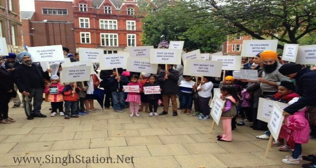 first-sikh-free-school-leicester-children-protest