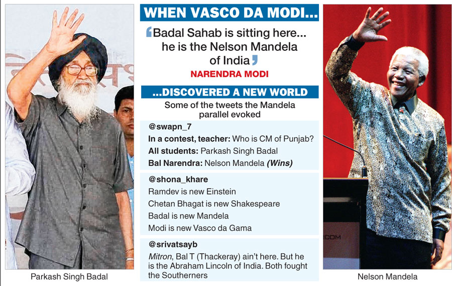 modi compares badal nelson mandela