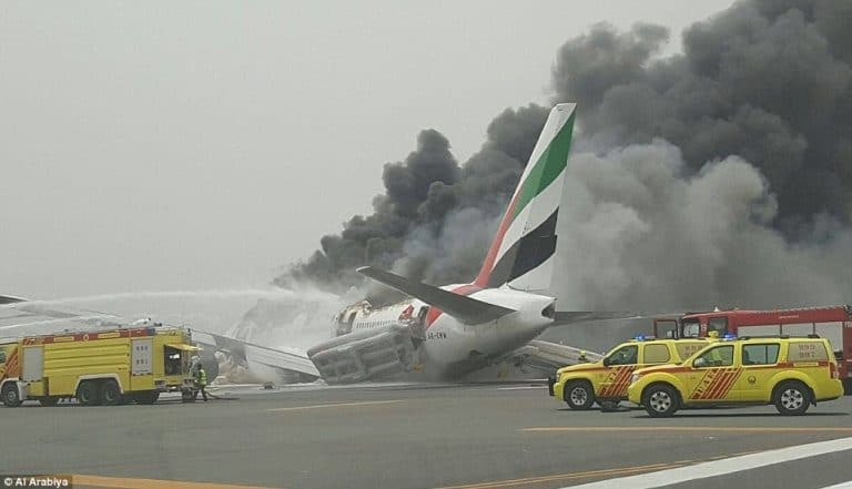 Emirates plane crash Dubai