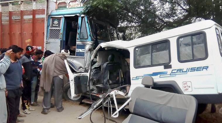 Fazilka truck van accident