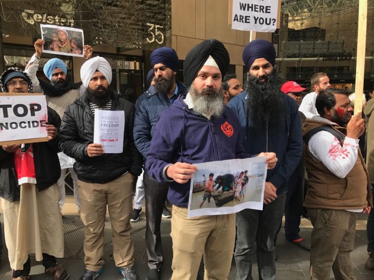 Melbourne Sikhs join protest against Rohingya Genocide