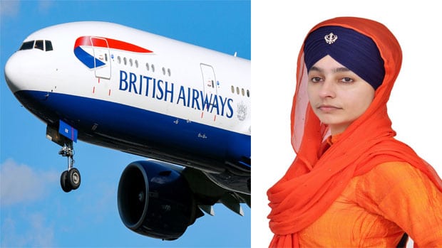 british airways apology female sikh turbaned anchor