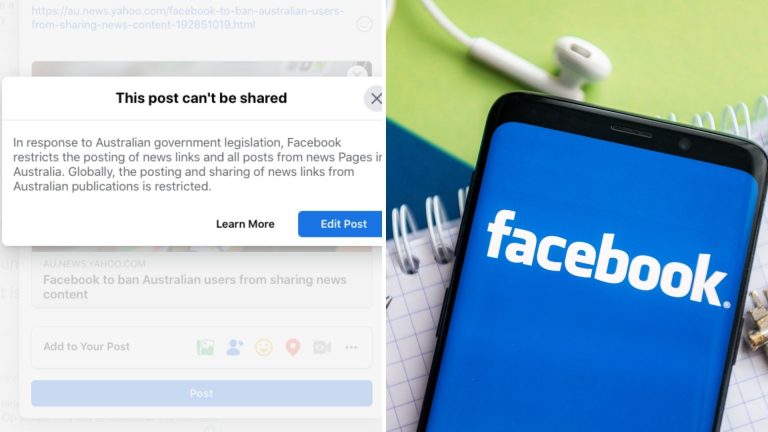 facebook news ban australia